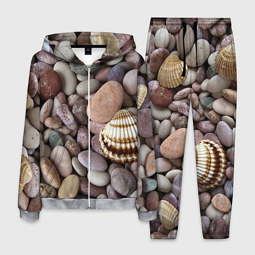 Мужской костюм Морские камни и ракушки / 3D-Меланж – фото 1
