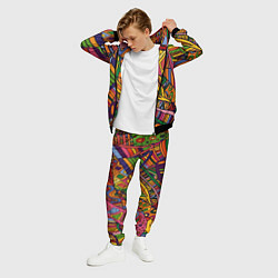 Костюм мужской Психоделический узор, цвет: 3D-черный — фото 2
