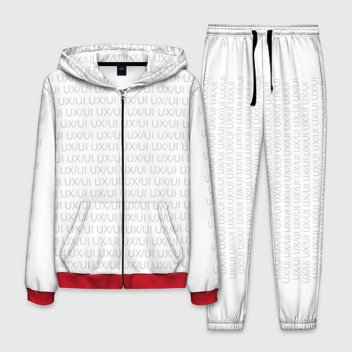 Мужской костюм UXUI white / 3D-Красный – фото 1