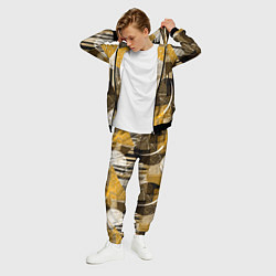 Костюм мужской Гранжевая абстракция: Черный, белый, горчичный орн, цвет: 3D-черный — фото 2