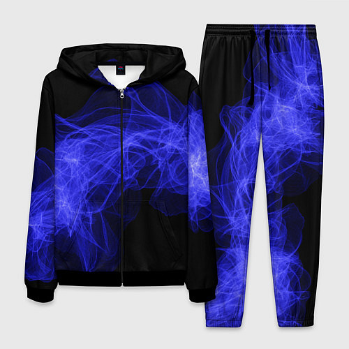 Мужской костюм Синяя звуковая волна / 3D-Черный – фото 1