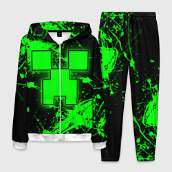 Мужской костюм Minecraft neon green