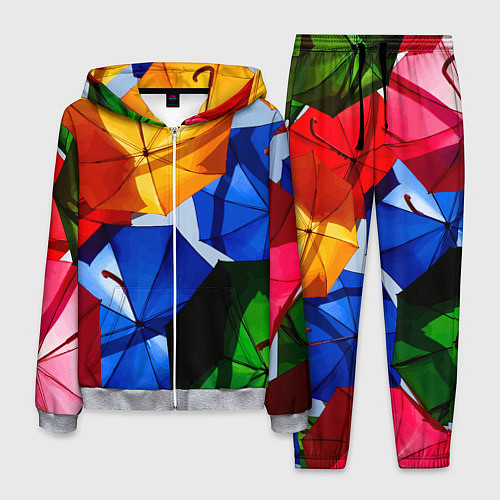 Мужской костюм Разноцветные зонтики / 3D-Меланж – фото 1