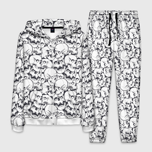 Мужской костюм Череп с глазными белками / 3D-Белый – фото 1