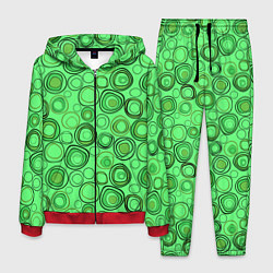 Мужской костюм Ярко-зеленый неоновый абстрактный узор