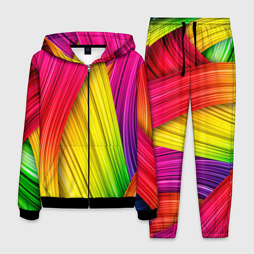 Мужской костюм Multicolored ribbons / 3D-Черный – фото 1