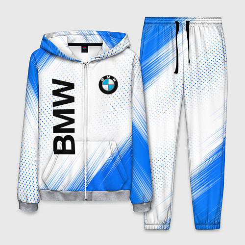 Мужской костюм Bmw синяя текстура / 3D-Меланж – фото 1