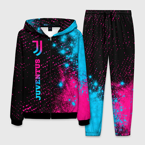 Мужской костюм Juventus - neon gradient: по-вертикали / 3D-Черный – фото 1