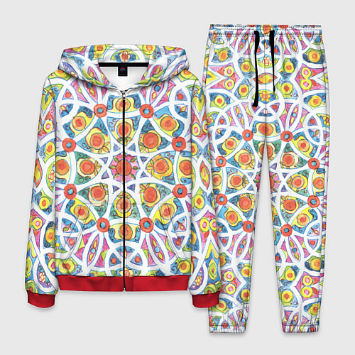 Мужской костюм Кружевной узор мандала / 3D-Красный – фото 1