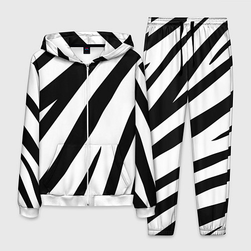 Мужской костюм Камуфляж зебры / 3D-Белый – фото 1