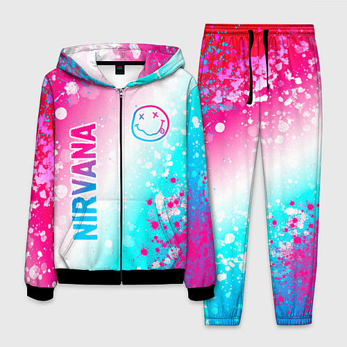 Мужской костюм Nirvana neon gradient style: надпись, символ / 3D-Черный – фото 1