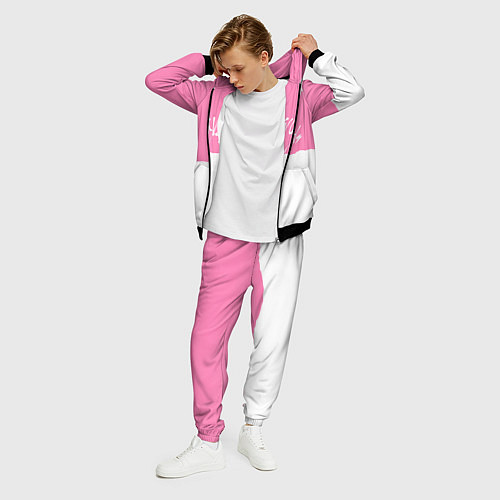 Мужской костюм Stray Kids pink and white / 3D-Черный – фото 3