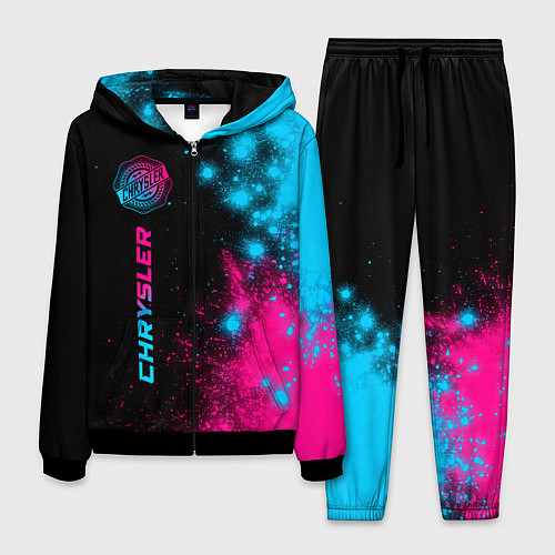 Мужской костюм Chrysler - neon gradient: по-вертикали / 3D-Черный – фото 1