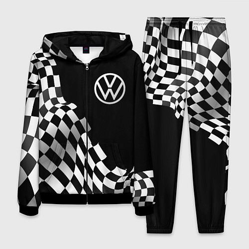 Мужской костюм Volkswagen racing flag / 3D-Черный – фото 1