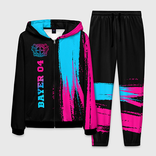 Мужской костюм Bayer 04 - neon gradient: по-вертикали / 3D-Черный – фото 1