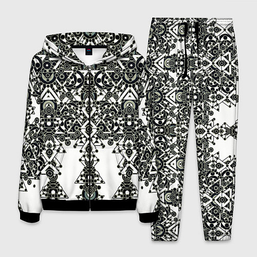 Мужской костюм Треугольный шум / 3D-Черный – фото 1