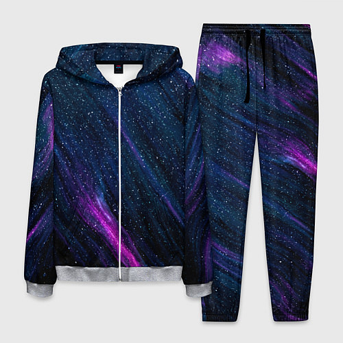 Мужской костюм Звёздное абстрактное фиолетовое небо / 3D-Меланж – фото 1