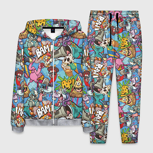 Мужской костюм Сумасшедший поп-арт / 3D-Меланж – фото 1