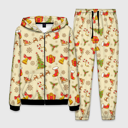 Мужской костюм С Новым 2023 Годом / 3D-Черный – фото 1