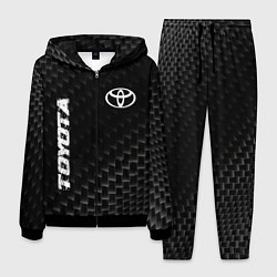 Костюм мужской Toyota карбоновый фон, цвет: 3D-черный