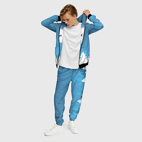 Мужской костюм Новогодняя сказка дед мороз / 3D-Черный – фото 3