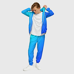 Костюм мужской Голубо-бирюзовый градиент, цвет: 3D-меланж — фото 2