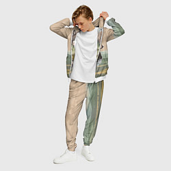 Костюм мужской Портрет волка в технике двойной экспозиции, цвет: 3D-белый — фото 2