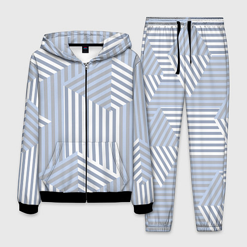 Мужской костюм Строгий геометрический узор / 3D-Черный – фото 1