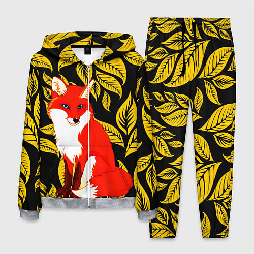 Мужской костюм Лиса на фоне жёлтых листьев / 3D-Меланж – фото 1