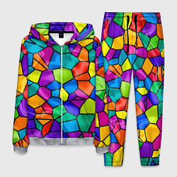 Костюм мужской Разноцветная мозаика, цвет: 3D-меланж