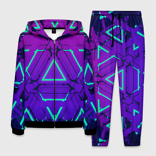 Мужской костюм Cyber armor - neon / 3D-Черный – фото 1
