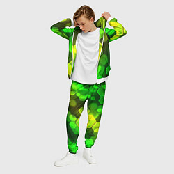 Костюм мужской Зелёные соты абстракция, цвет: 3D-белый — фото 2