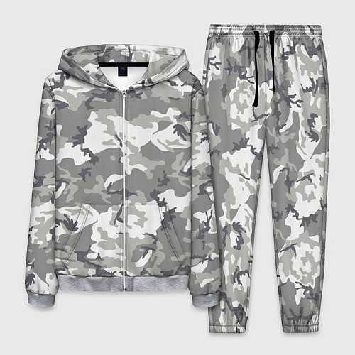 Мужской костюм Снежный камуфляж / 3D-Меланж – фото 1