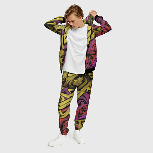 Мужской костюм Calligraphic style / 3D-Черный – фото 3