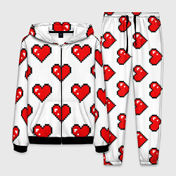 Мужской костюм Сердца в стиле пиксель-арт