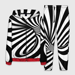 Костюм мужской Оптические иллюзии зебра, цвет: 3D-красный