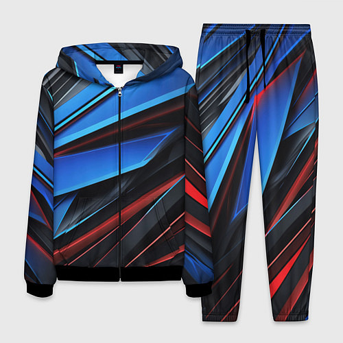 Мужской костюм Объемные элементы абстракция / 3D-Черный – фото 1