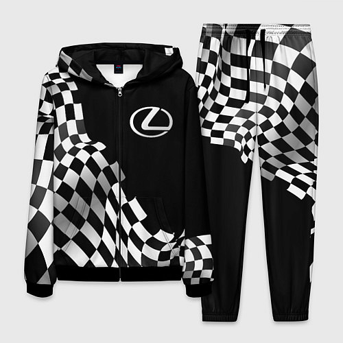 Мужской костюм Lexus racing flag / 3D-Черный – фото 1