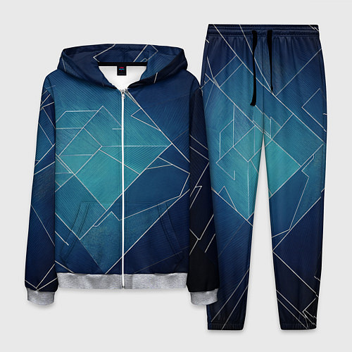 Мужской костюм Геометрическая бесконечность / 3D-Меланж – фото 1