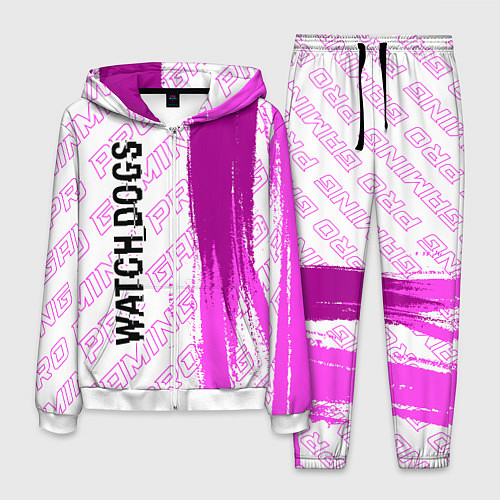 Мужской костюм Watch Dogs pro gaming: по-вертикали / 3D-Белый – фото 1