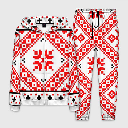 Мужской костюм Удмуртский стиль / 3D-Белый – фото 1