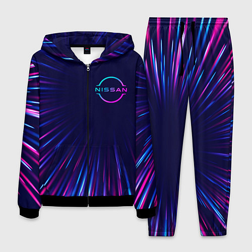 Мужской костюм Nissan neon speed lines / 3D-Черный – фото 1