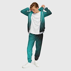 Костюм мужской Бирюзово-черный дым - Хуф и Ся, цвет: 3D-меланж — фото 2