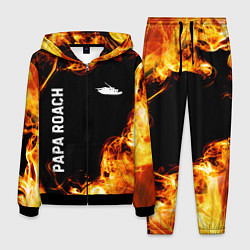 Мужской костюм Papa Roach и пылающий огонь