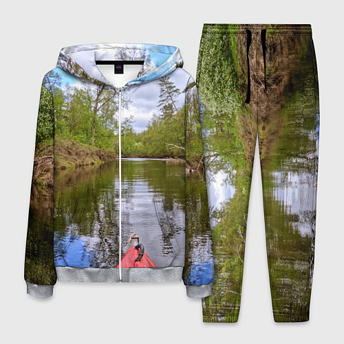 Мужской костюм Красная байдарка / 3D-Меланж – фото 1