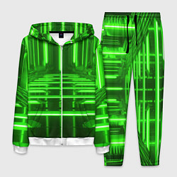 Костюм мужской Зеленые световые объекты, цвет: 3D-белый