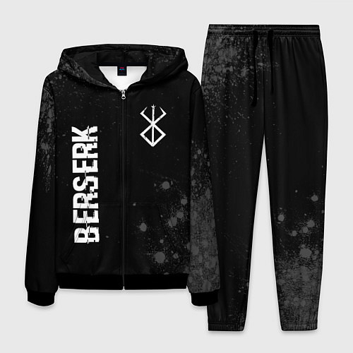 Мужской костюм Berserk glitch на темном фоне: надпись, символ / 3D-Черный – фото 1