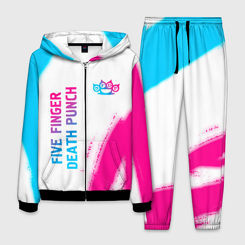 Мужской костюм Five Finger Death Punch neon gradient style: надпи / 3D-Черный – фото 1