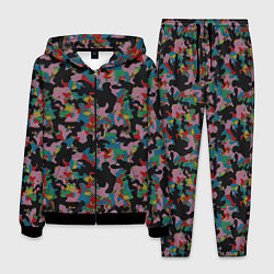 Костюм мужской Модный разноцветный камуфляж, цвет: 3D-черный