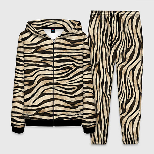 Мужской костюм Шкура зебры и белого тигра / 3D-Черный – фото 1